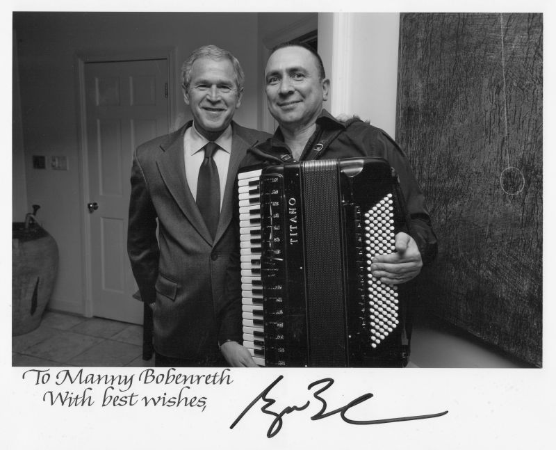 George W. Bush with Manny Bobenrieth
