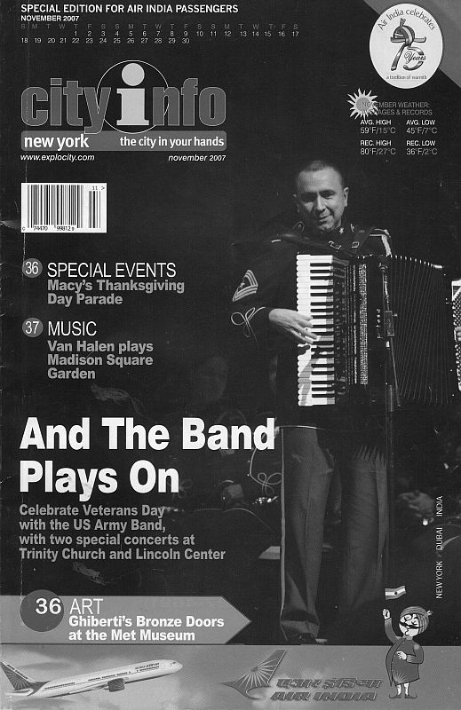 cityinfo Magazine cover with Manny Bobenrieth 