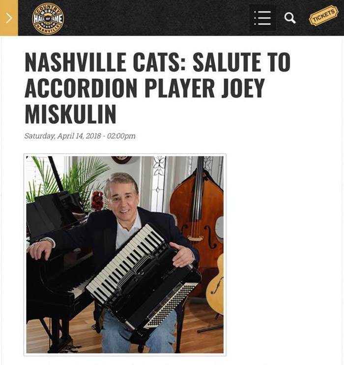 Nashville Cats Article about Joey Miskulin